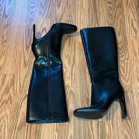 Zara Tall Black Boots, Heels, Fast Fashion, Knee, Fall, 36, 5.5 - Picture 3 of 13